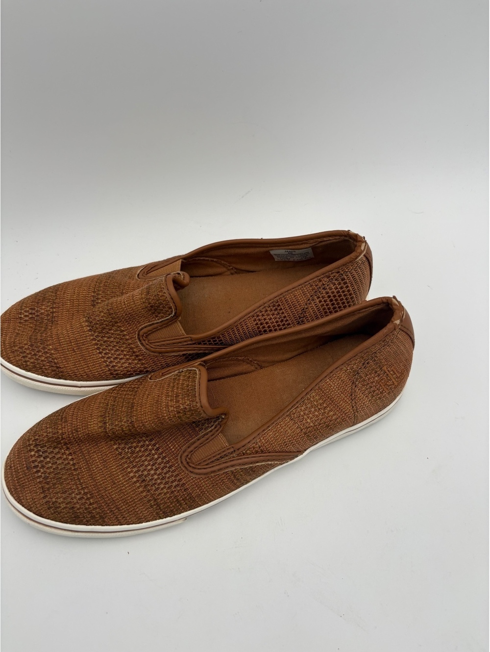RLL Lauren Ralph Lauren Janis Woman’s 8 Brown Woven Slip-On Shoes - Picture 5 of 8
